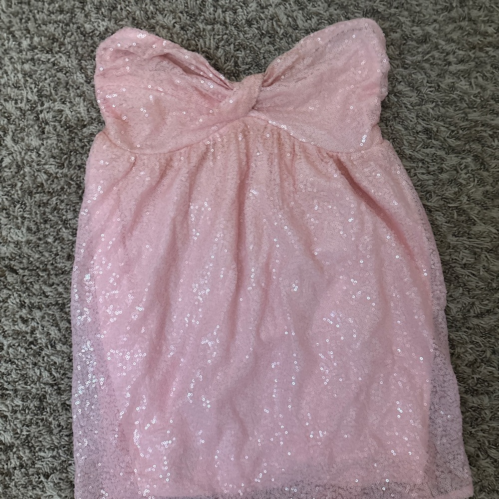 Sparkling Pink Homecoming Dress